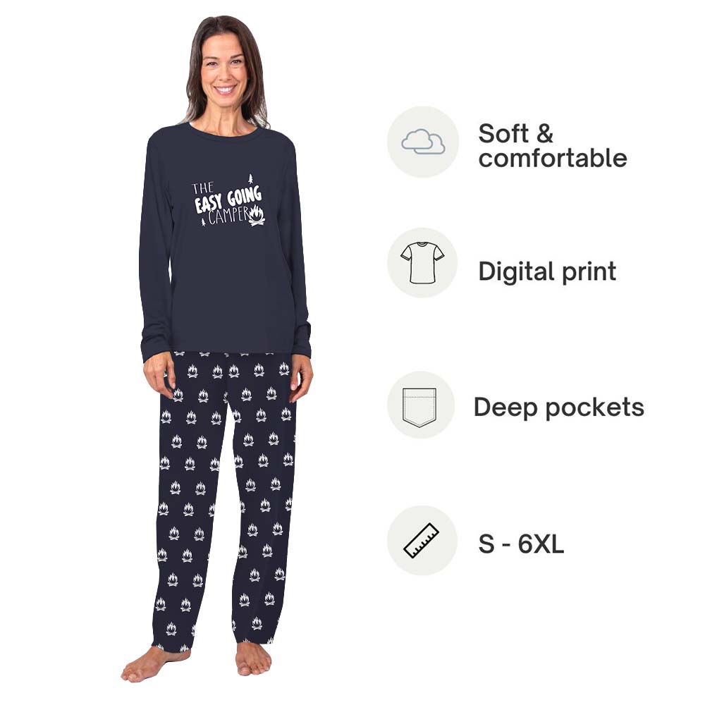 Customizable Group Camping Family Holiday Jammies Navy Customizable Group Camping Family Holiday Jammies Navy