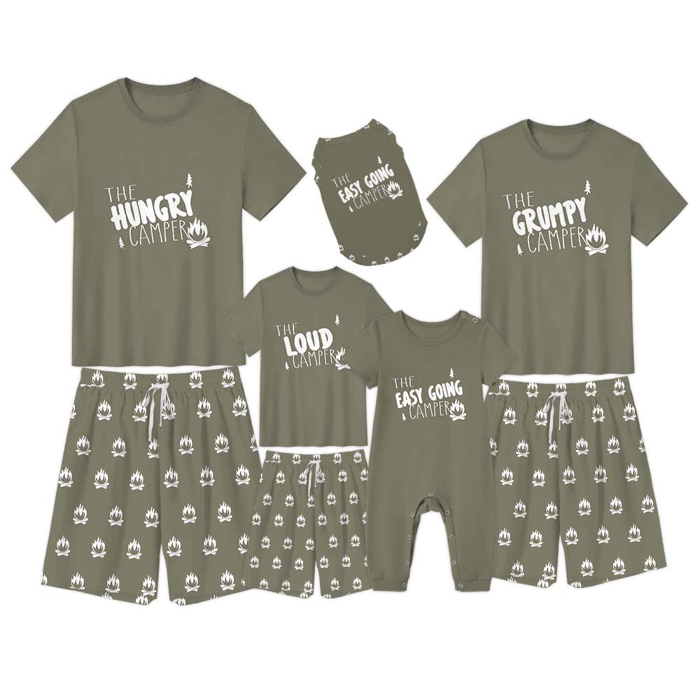 Unique Group Camping Family Matching Tops And Shorts Unique Group Camping Family Matching Tops And Shorts