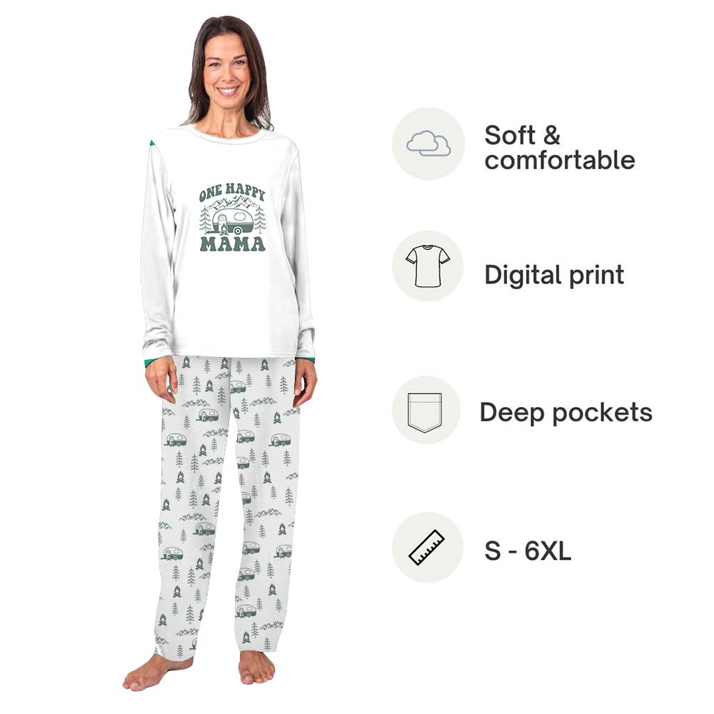 Personalized Happy Camper Pajama Sets For Family