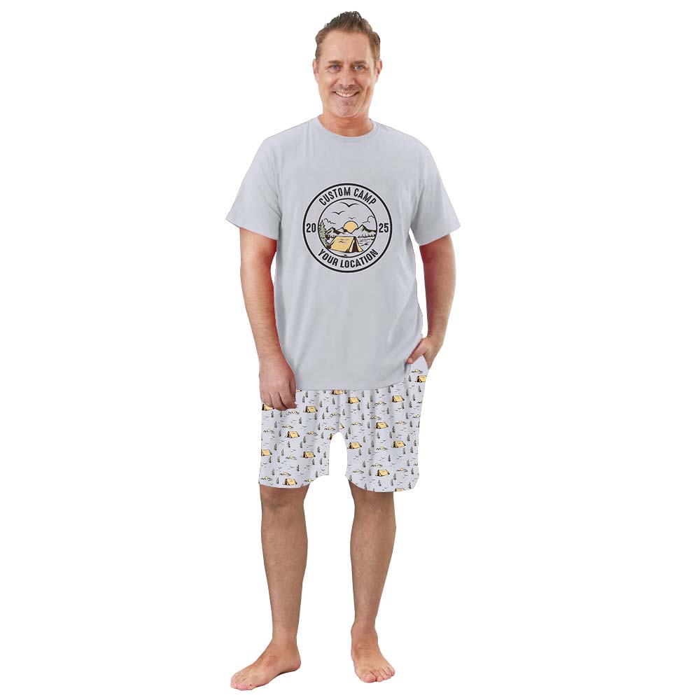 Custom Camp Name And Location Matching Family Pajama Short Sets Custom Camp Name And Location Matching Family Pajama Short Sets