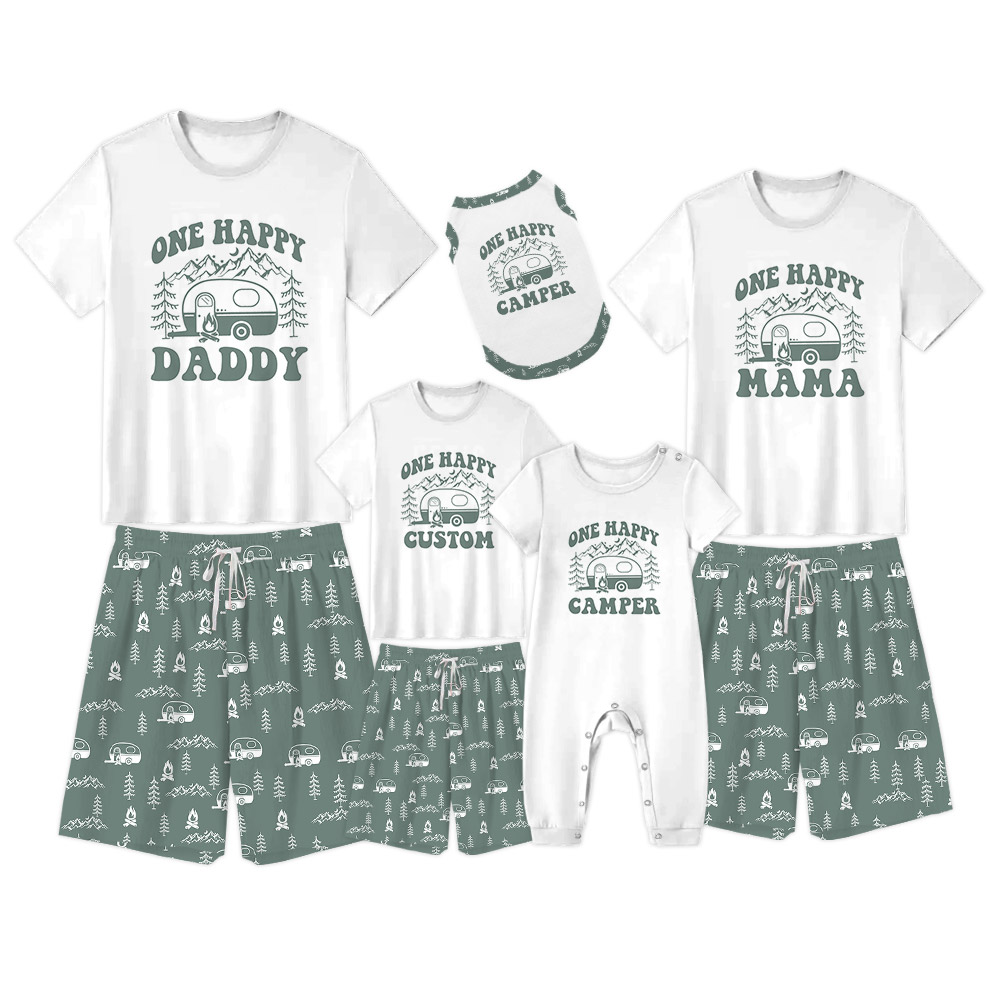 Unique Camping 1st Birthday Matching Family PJs Unique Camping 1st Birthday Matching Family PJs
