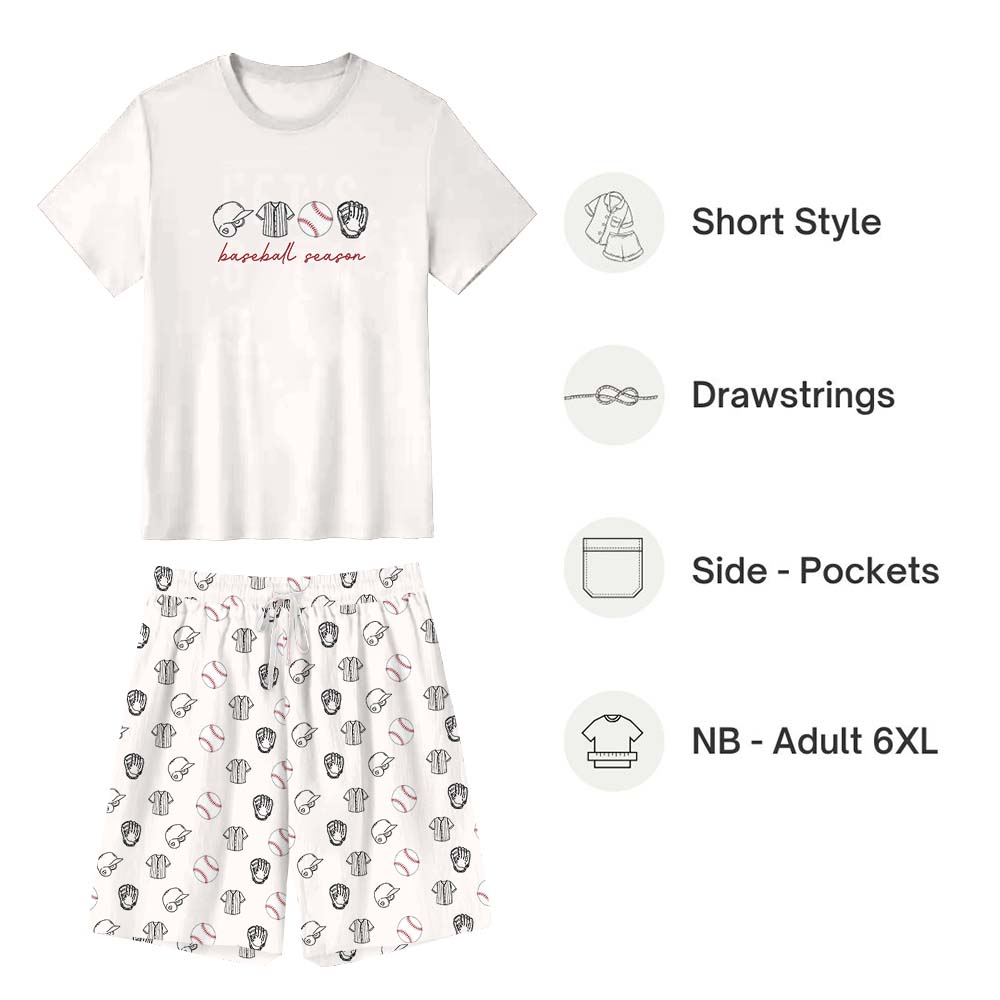 Baseball Lover Season Family Matching Tops And Shorts Baseball Lover Season Family Matching Tops And Shorts