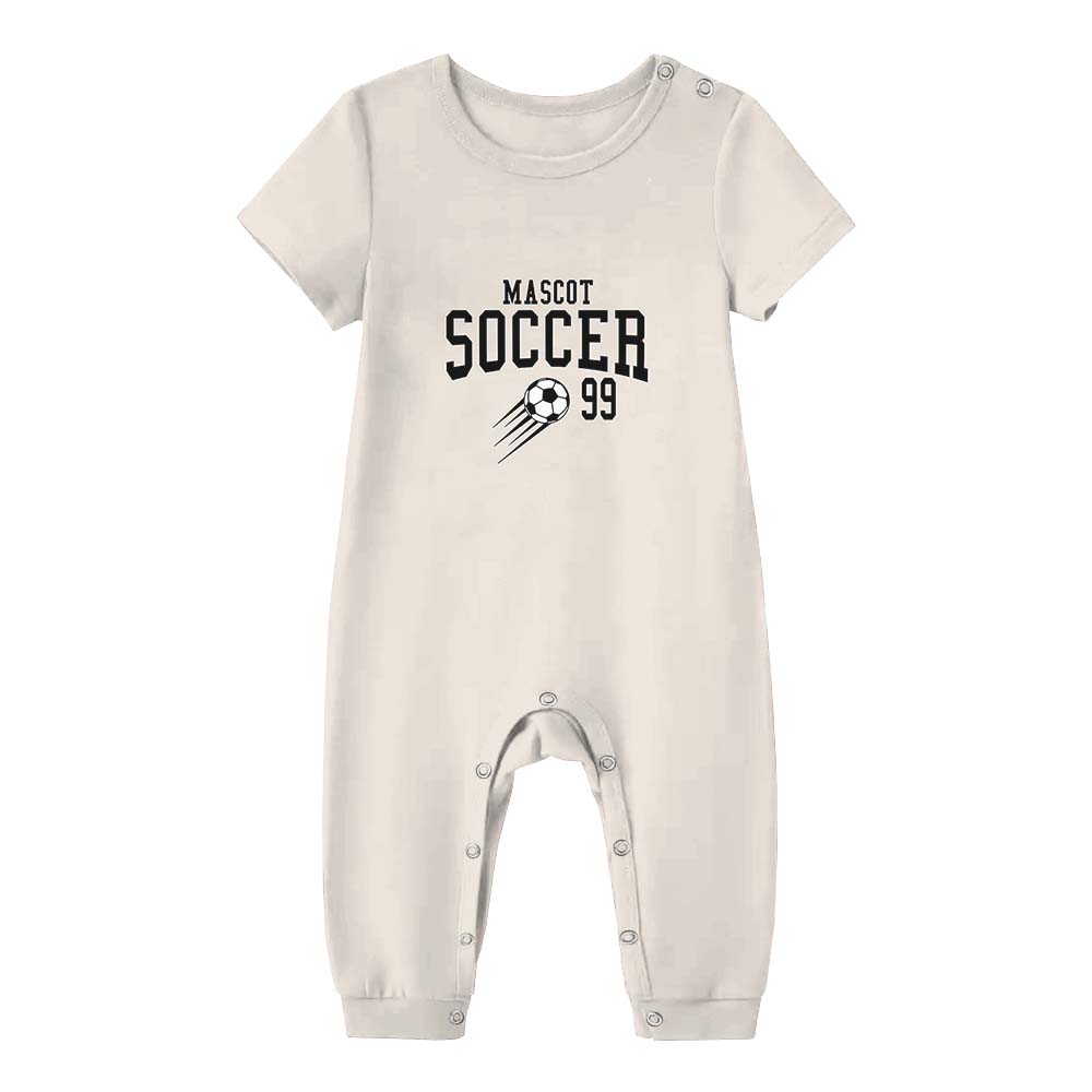 Customizable Mascot Name With Number Soccer Lovers Pajama Short Sets