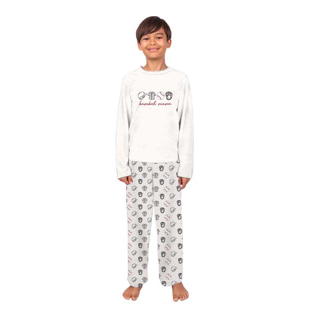 Cute Baseball Season Matching Family Pajama Sets