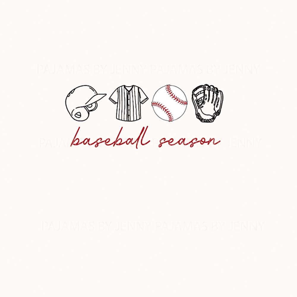 Cute Baseball Season Matching Family Pajama Sets