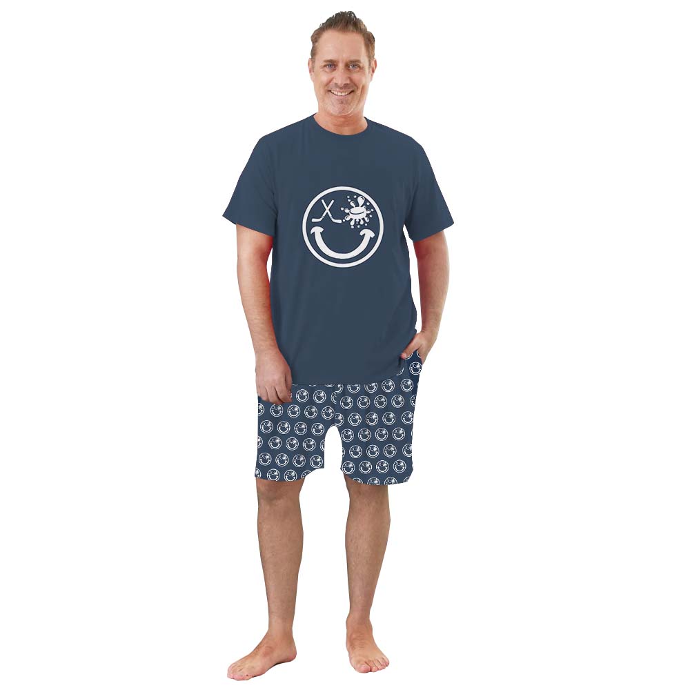 Sporty Hockey Smiling Face Family Sport Matching Pajamas Sporty Hockey Smiling Face Family Sport Matching Pajamas