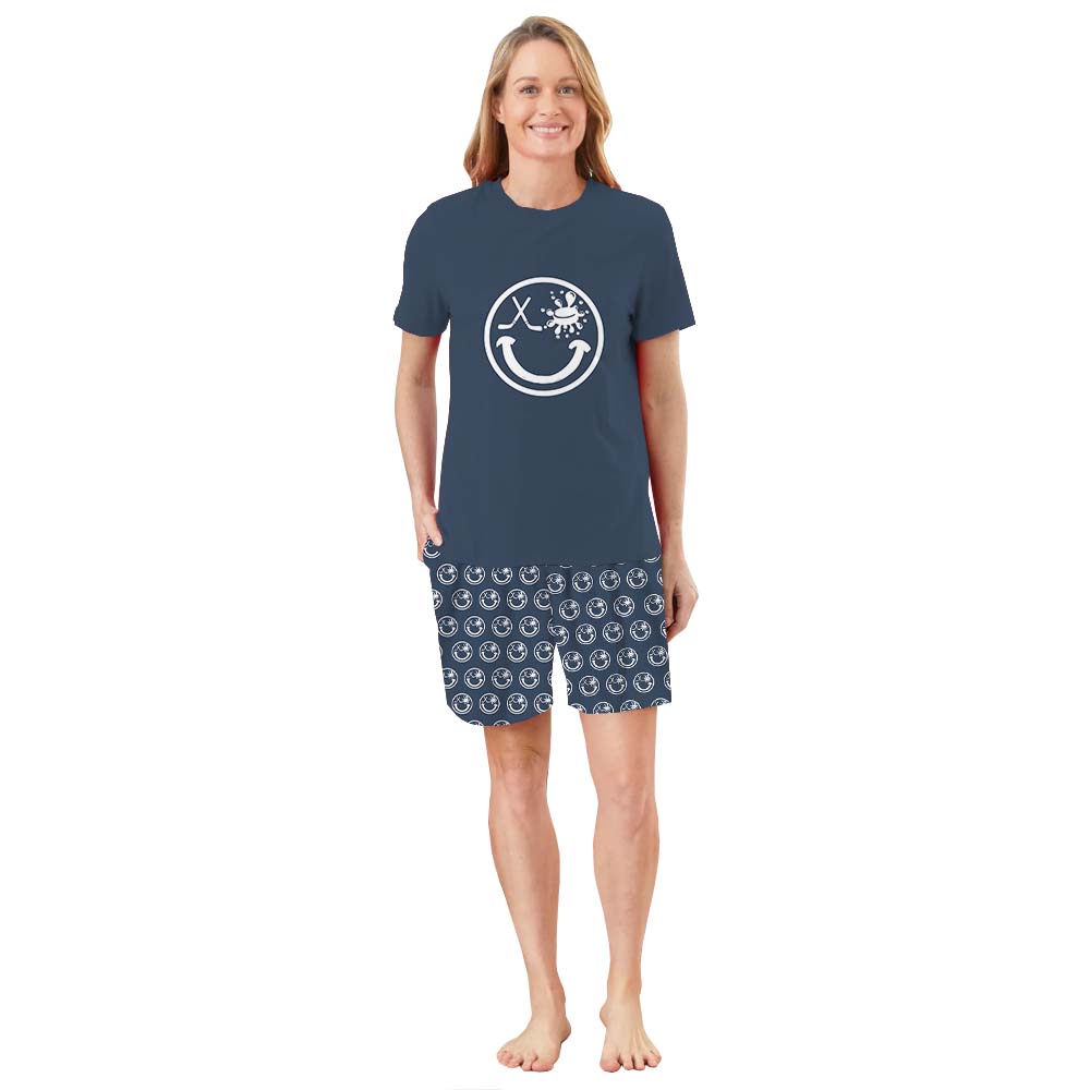 Sporty Hockey Smiling Face Family Sport Matching Pajamas Sporty Hockey Smiling Face Family Sport Matching Pajamas