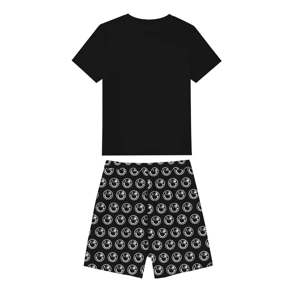 Cool Hockey Smiling Face Family Matching Short Sleeves Pajamas Cool Hockey Smiling Face Family Matching Short Sleeves Pajamas