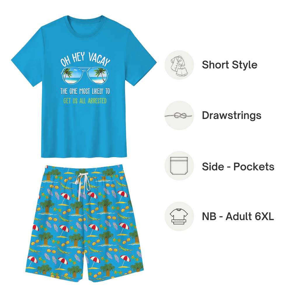 Most Likely To Vacay Sayings Family Matching Short Sleeves Pajamas Most Likely To Vacay Sayings Family Matching Short Sleeves Pajamas