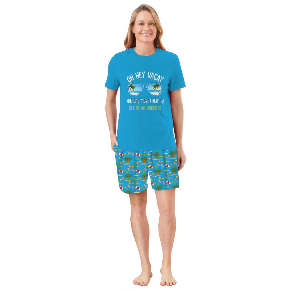 Most Likely To Vacay Sayings Family Matching Short Sleeves Pajamas Most Likely To Vacay Sayings Family Matching Short Sleeves Pajamas
