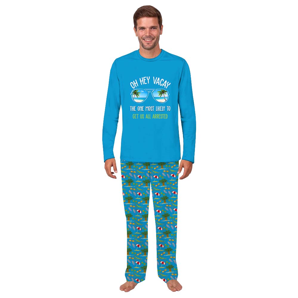 Funny Most Likely To Vacation Matching Family Pajamas