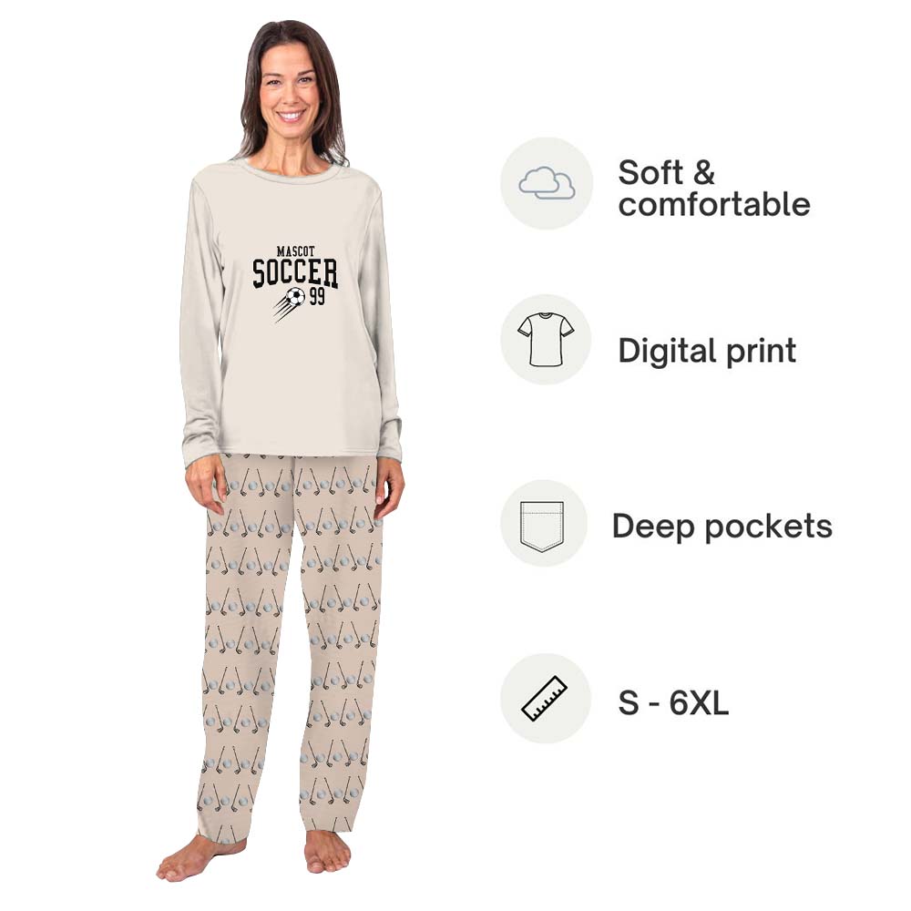 Custom Mascot Name Soccer Matching Family Pajama Sets Custom Mascot Name Soccer Matching Family Pajama Sets