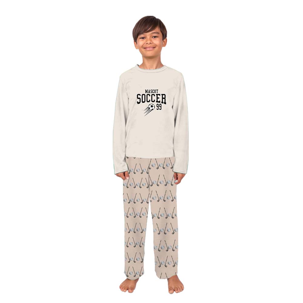 Custom Mascot Name Soccer Matching Family Pajama Sets Custom Mascot Name Soccer Matching Family Pajama Sets