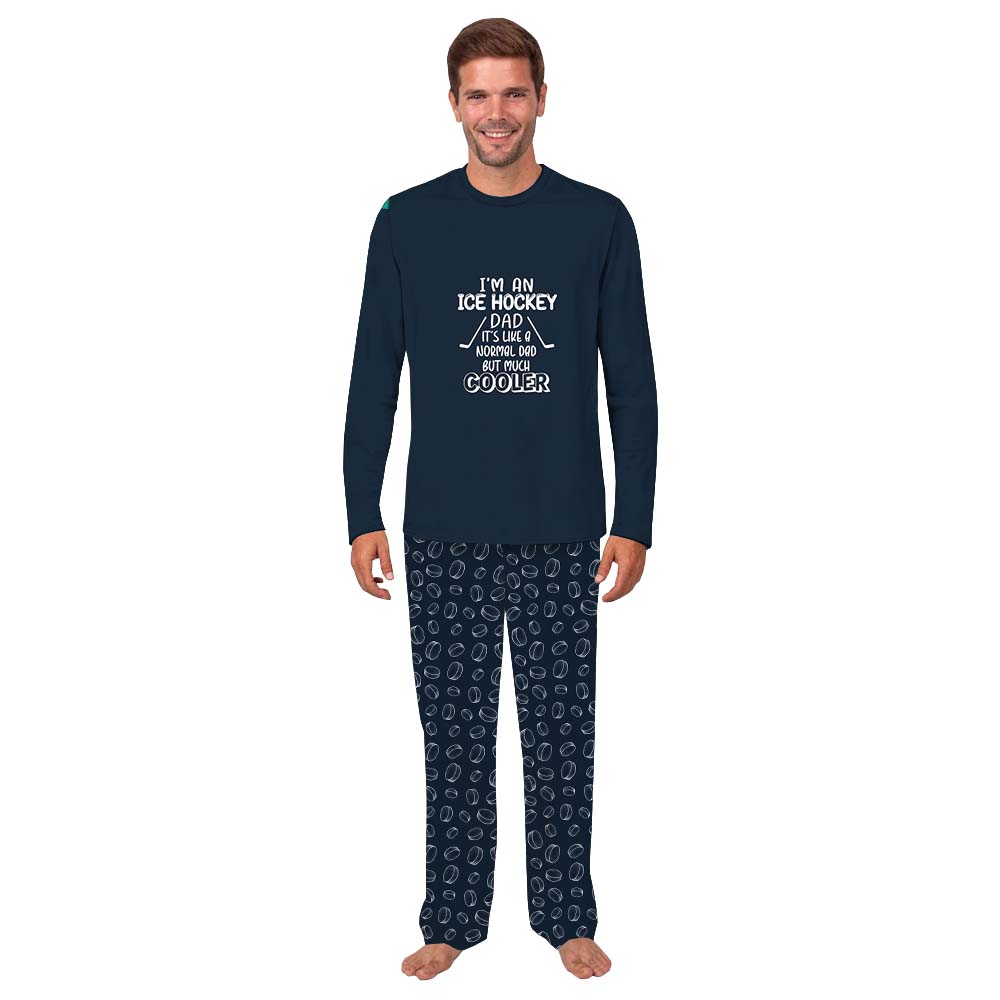 Custom Name Cooler Ice Hockey Owner And Dog Pajamas