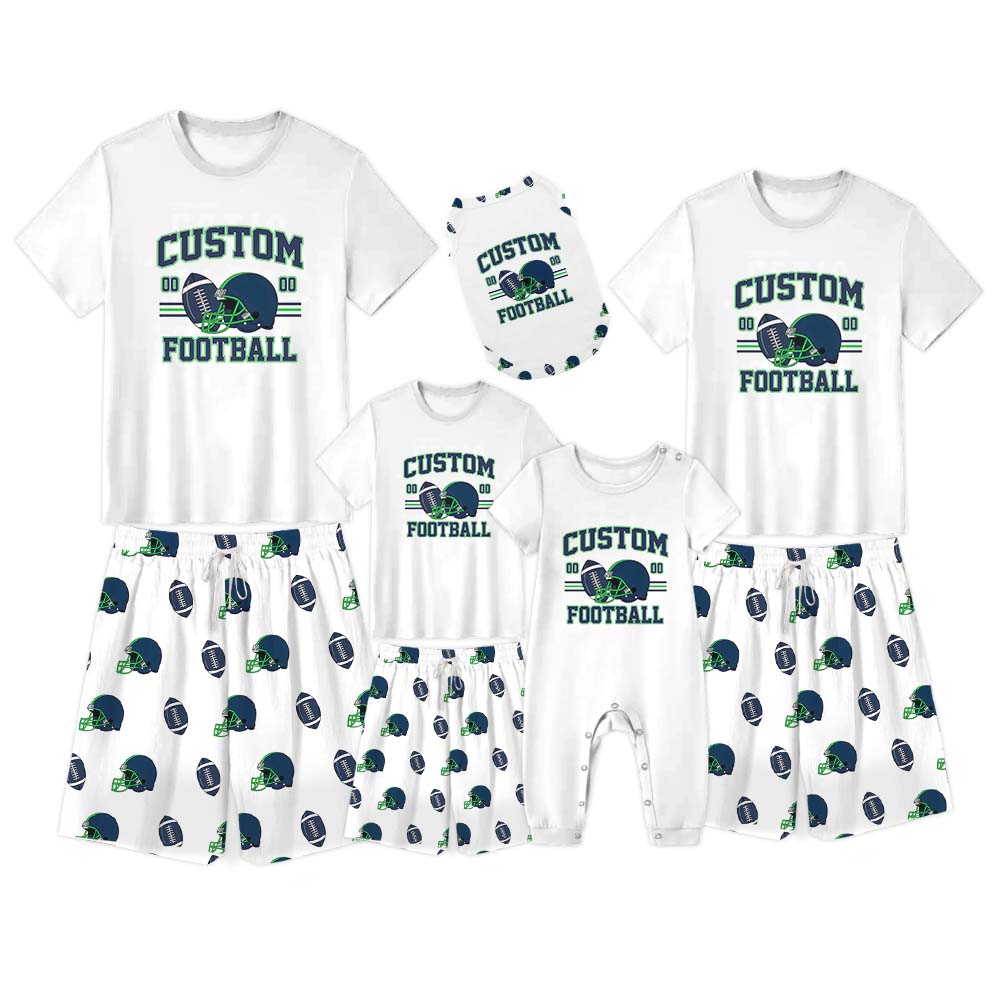 Customizable Team Name And Number For Football Lovers Pajama Short Sets Customizable Team Name And Number For Football Lovers Pajama Short Sets