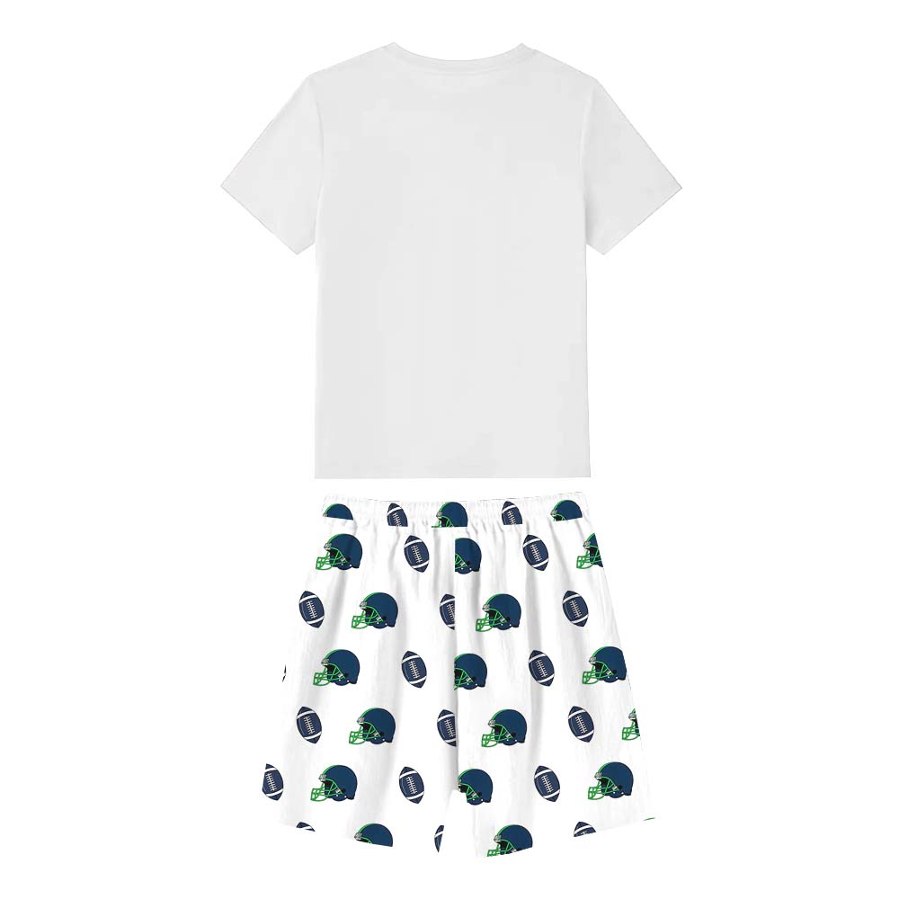 Customizable Team Name And Number For Football Lovers Pajama Short Sets Customizable Team Name And Number For Football Lovers Pajama Short Sets