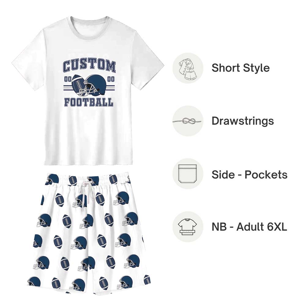 Personalized Football Team Family Matching Tops And Shorts Personalized Football Team Family Matching Tops And Shorts