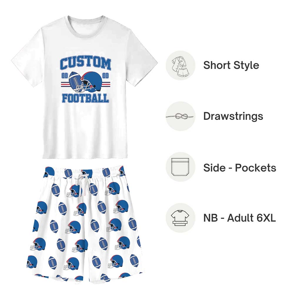 American Football Short Pajamas With Number And Name American Football Short Pajamas With Number And Name