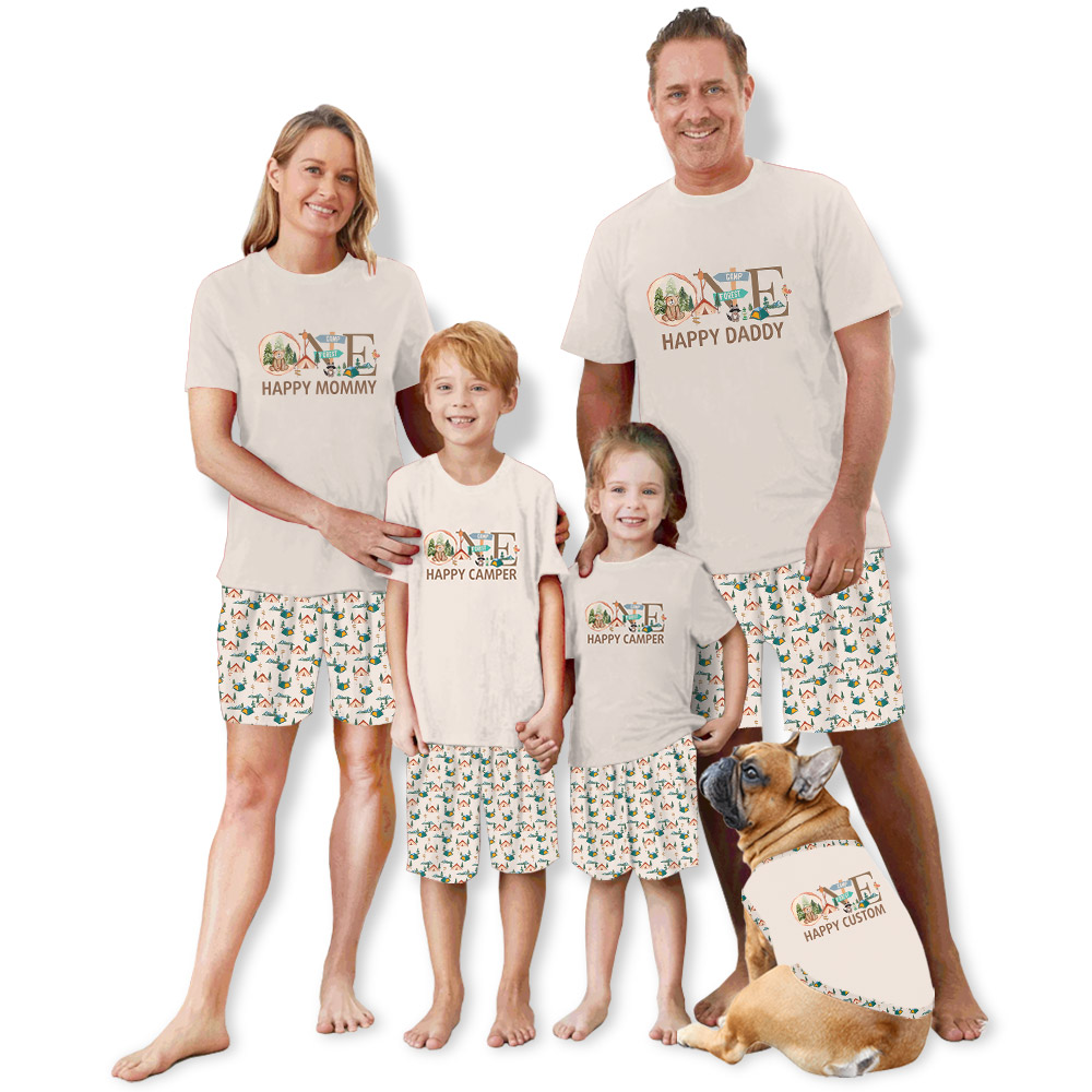 Customized Forest Camping Pajamas For Family