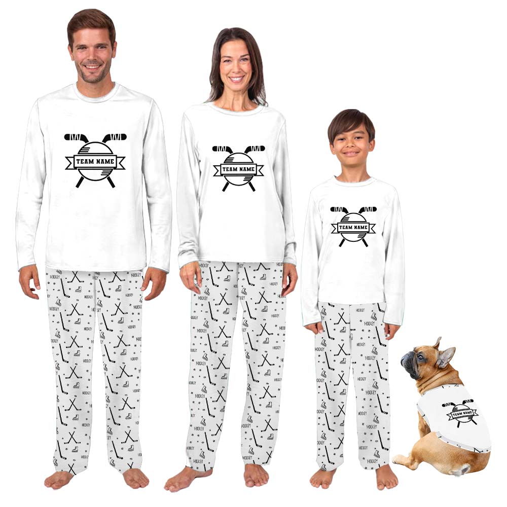 Hockey Family Matching Pajama Sets With Name Hockey Family Matching Pajama Sets With Name