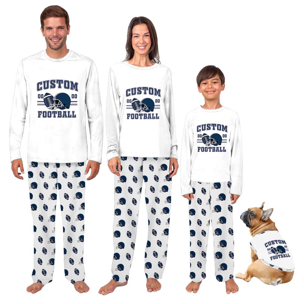 Football Custom Name Owner And Dog Pajamas