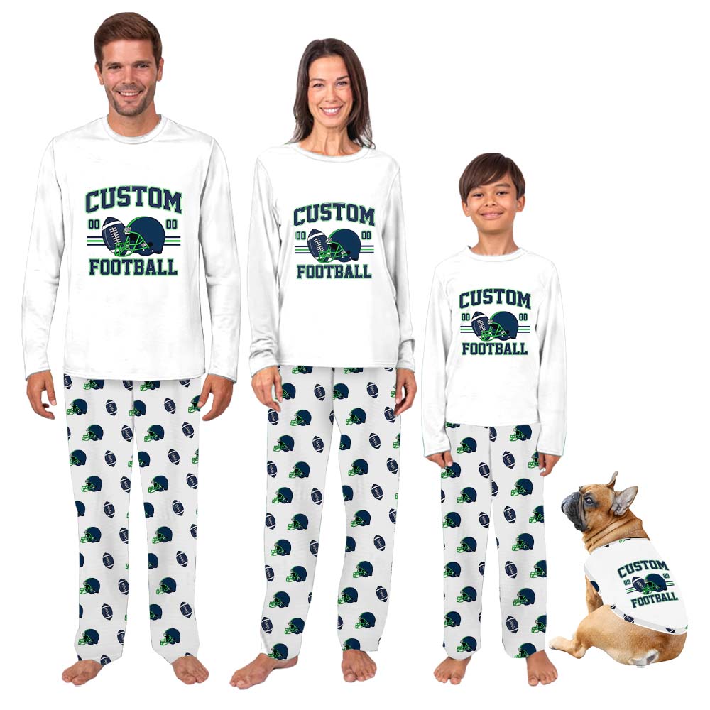 Personalized American Football Pajamas For Adults And Kids Personalized American Football Pajamas For Adults And Kids