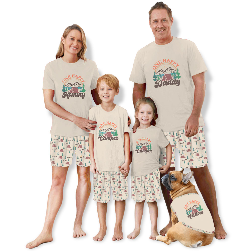 Custom Happy Camper Matching Family Pjs All Sizes Custom Happy Camper Matching Family Pjs All Sizes
