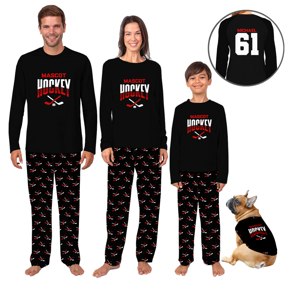 Personalized Color And Mascot Pajamas For Hockey Fans Personalized Color And Mascot Pajamas For Hockey Fans