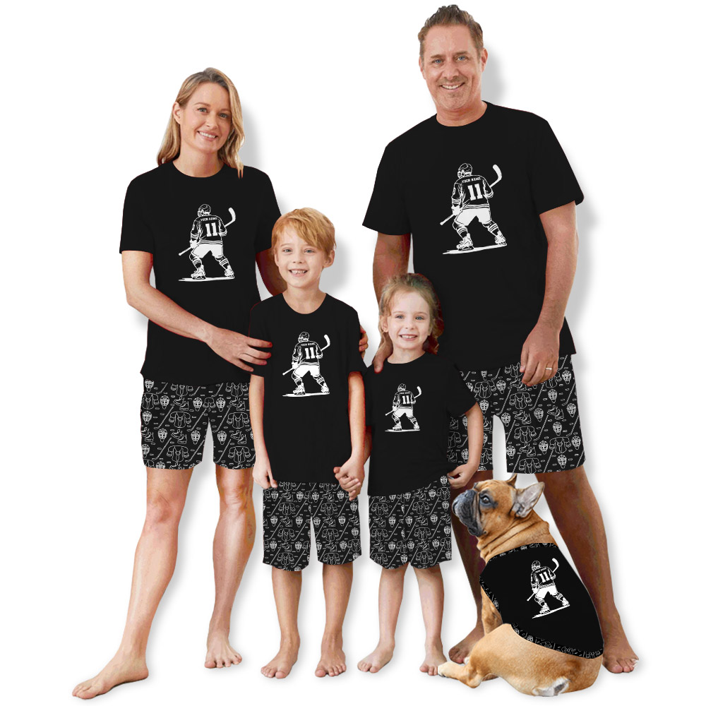 Cool Personalized Hockey Player Pajama Sets Cool Personalized Hockey Player Pajama Sets