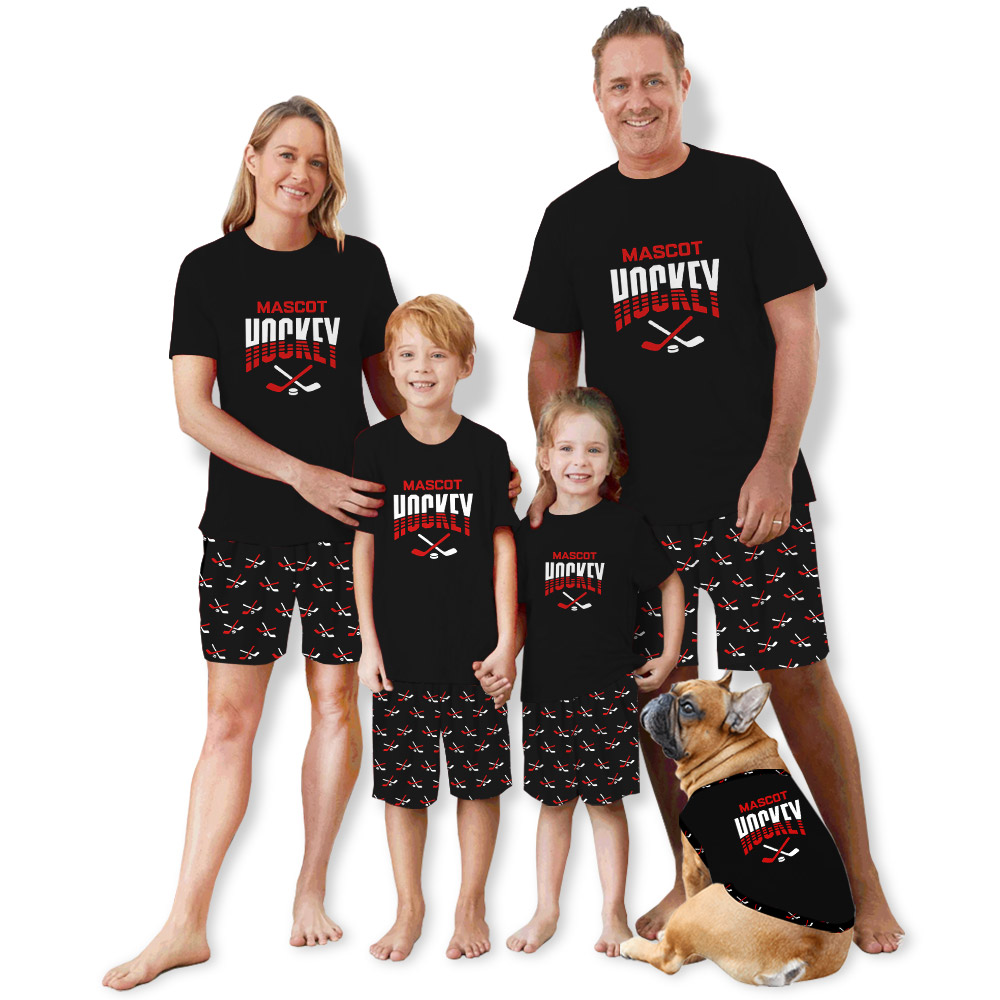 Unique Custom Color And Mascot Hockey Team Pajama Sets Unique Custom Color And Mascot Hockey Team Pajama Sets