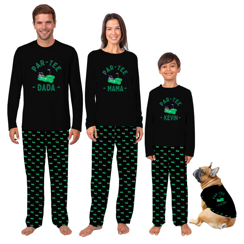 Personalized Golf Birthday Family Pajamas Personalized Golf Birthday Family Pajamas