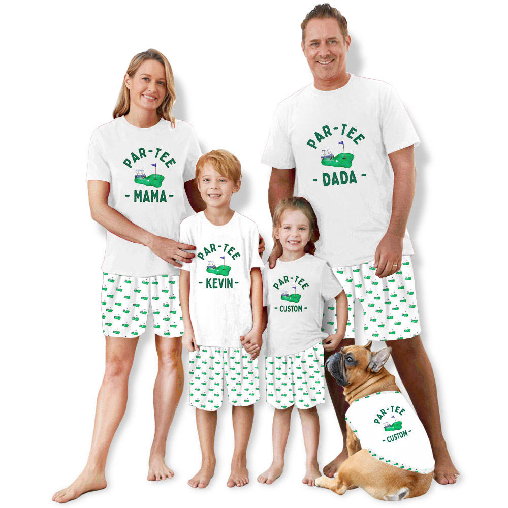 Custom Par-Tee Dada Mama Golf Themed Birthday Pajamas Custom Par-Tee Dada Mama Golf Themed Birthday Pajamas