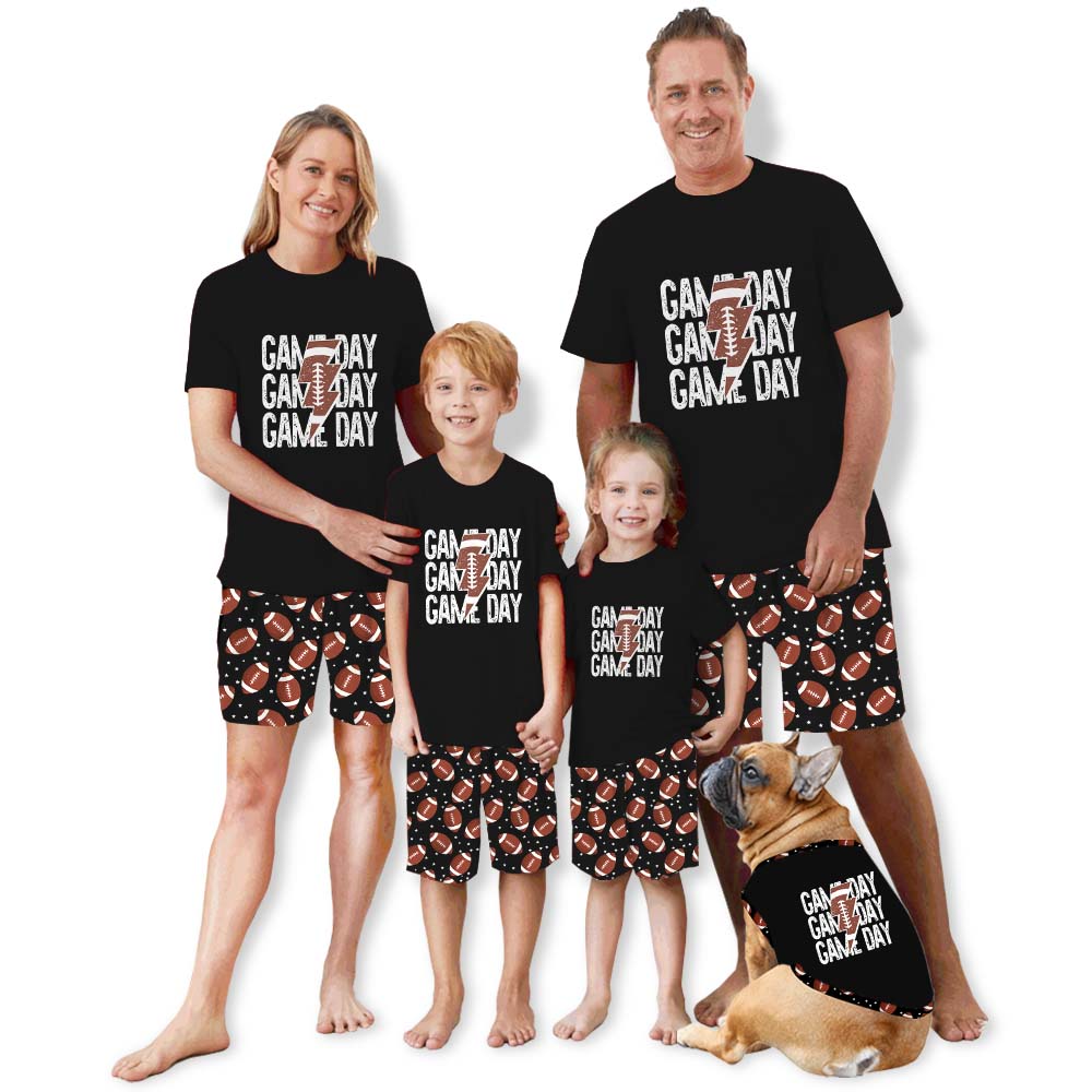 Game Day Short Pajamas For American Football Lovers With Name Game Day Short Pajamas For American Football Lovers With Name