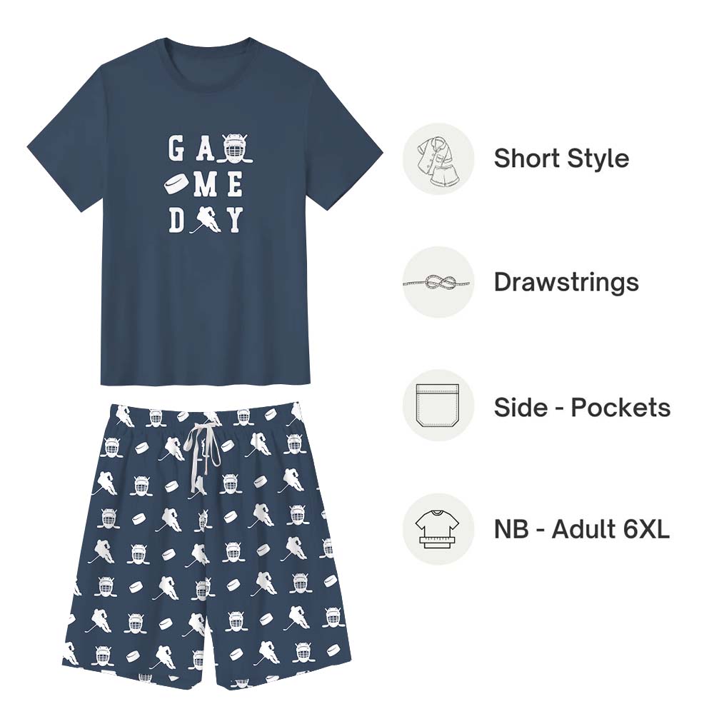 Sporty Game Day Hockey Family Matching Tops And Shorts Sporty Game Day Hockey Family Matching Tops And Shorts