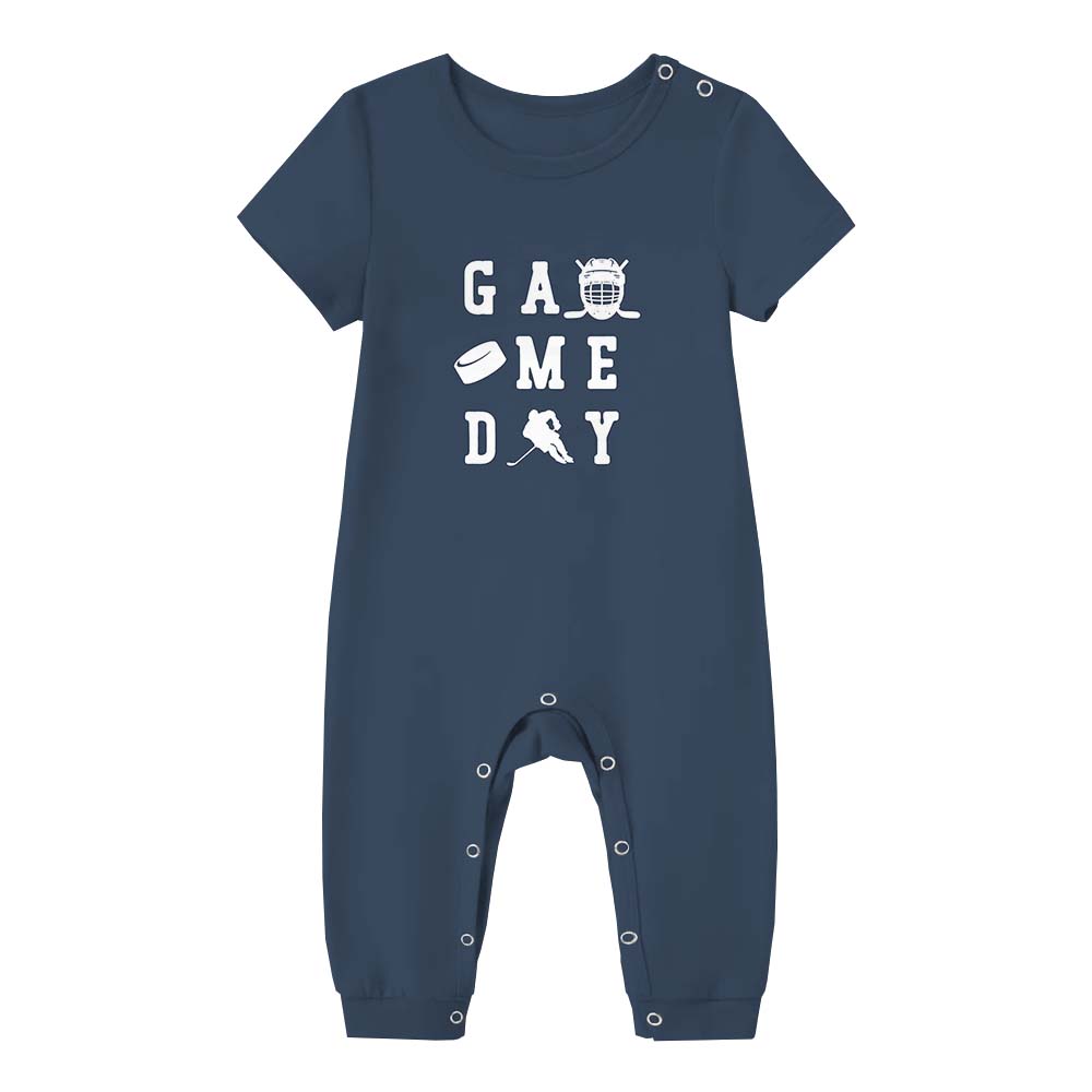 Sporty Game Day Hockey Family Matching Tops And Shorts Sporty Game Day Hockey Family Matching Tops And Shorts