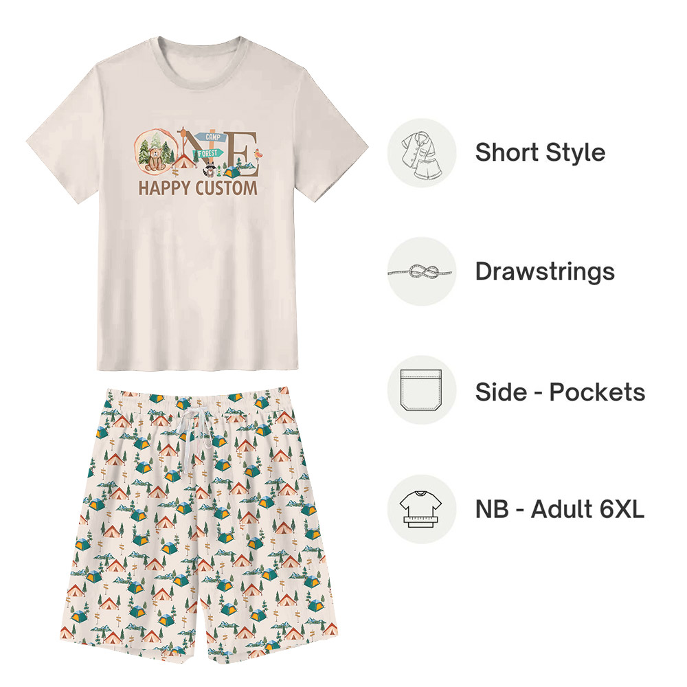 Customized Forest Camping Pajamas For Family