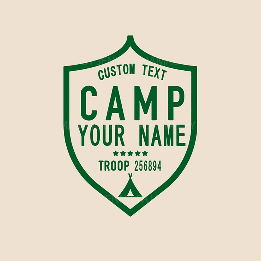 Custom Camp Troop Badge Pajamas For Camping Crew
