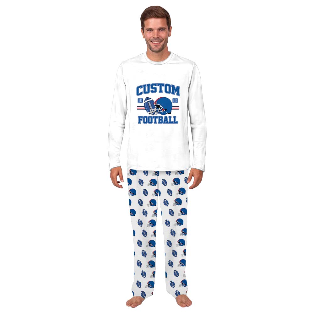 Customizable American Football Themed Pajama Sets For Family