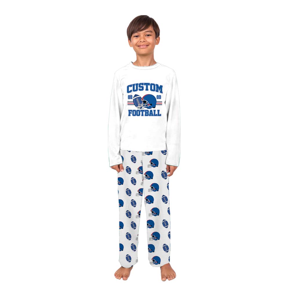 Customizable American Football Themed Pajama Sets For Family