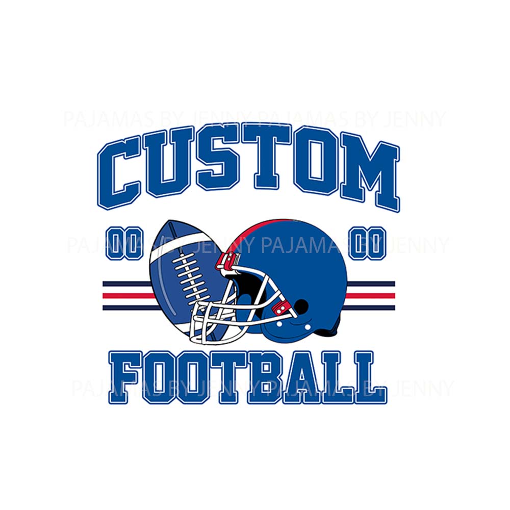 Customizable American Football Themed Pajama Sets For Family