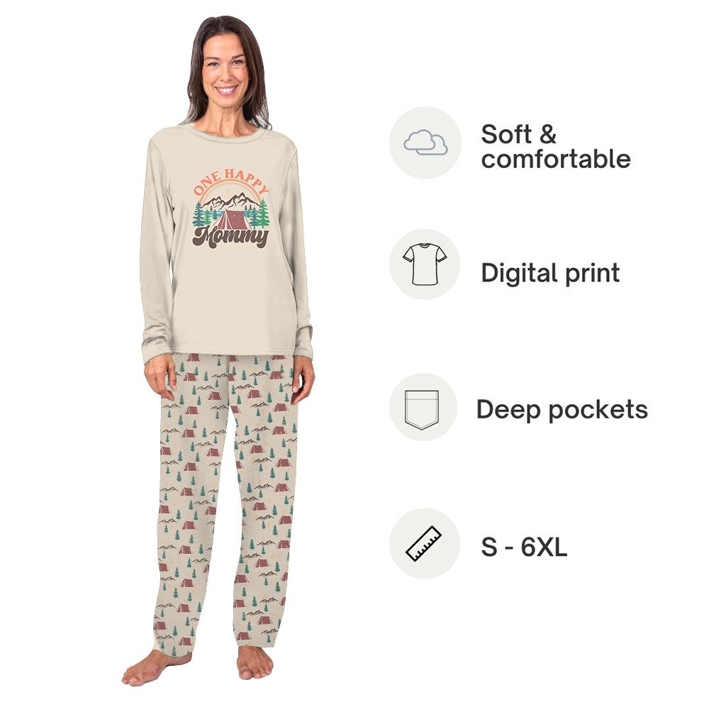 Customizable Matching Family Camping Pajama Sets