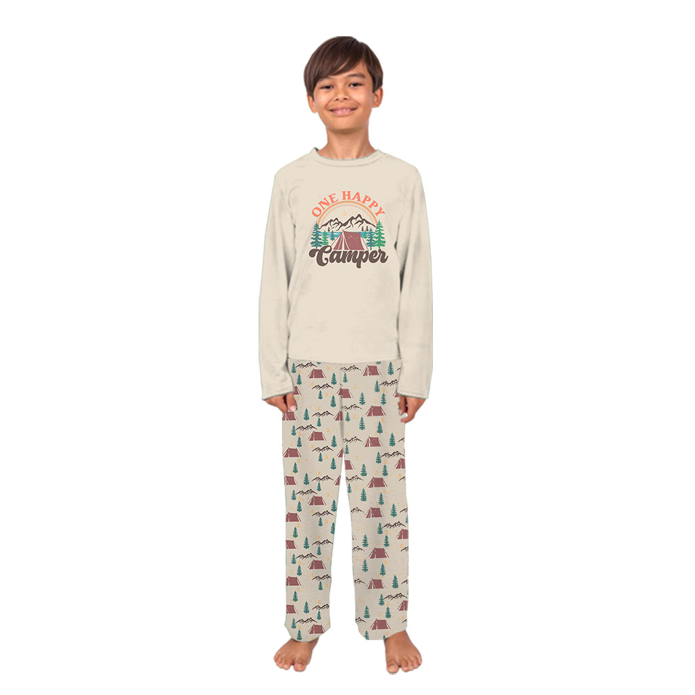 Customizable Matching Family Camping Pajama Sets