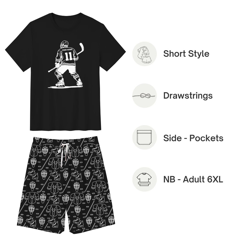 Cool Personalized Hockey Player Pajama Sets Cool Personalized Hockey Player Pajama Sets