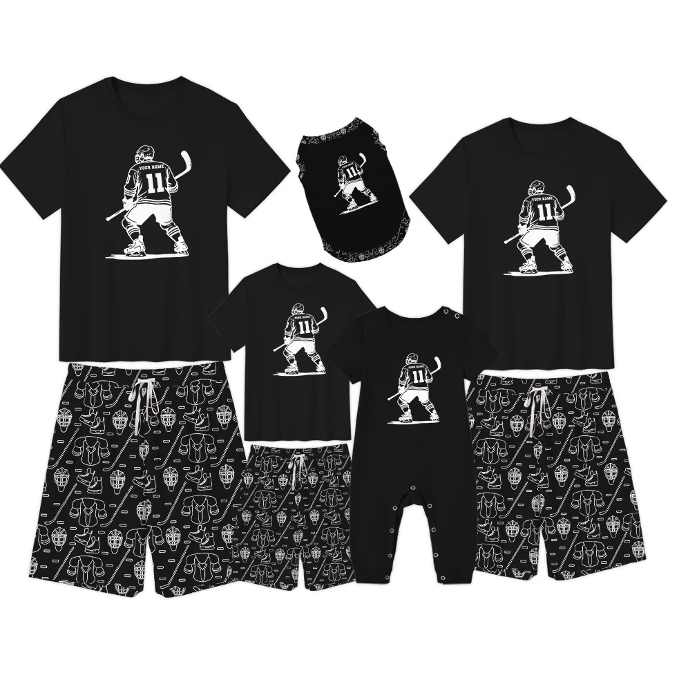 Cool Personalized Hockey Player Pajama Sets Cool Personalized Hockey Player Pajama Sets