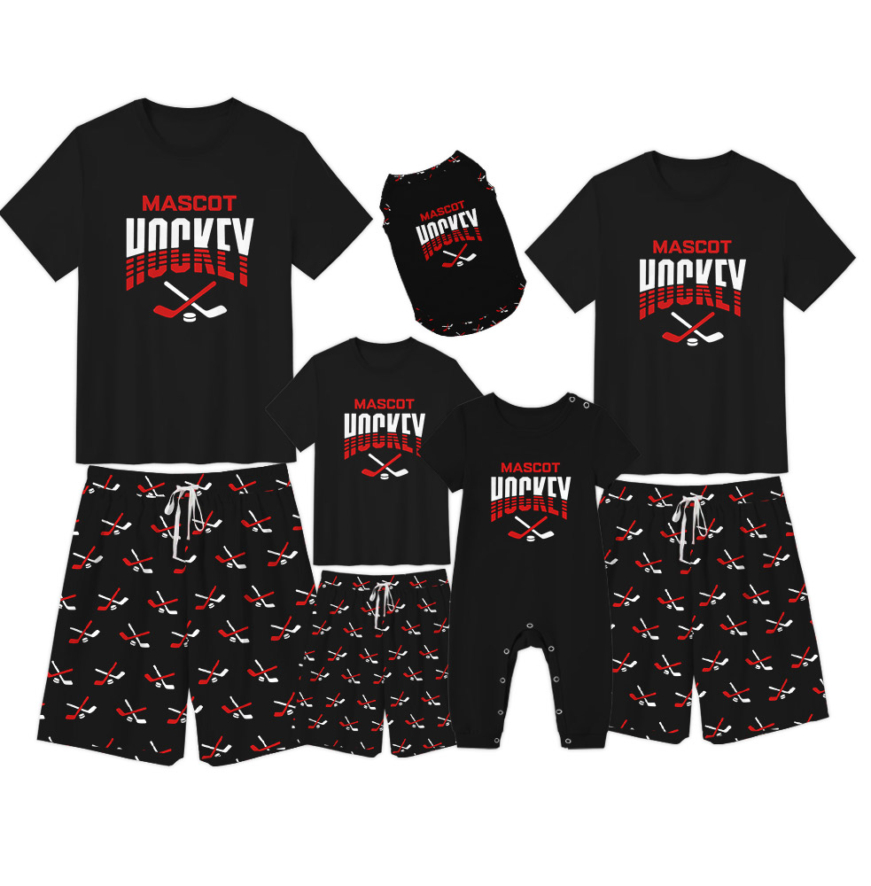 Unique Custom Color And Mascot Hockey Team Pajama Sets Unique Custom Color And Mascot Hockey Team Pajama Sets