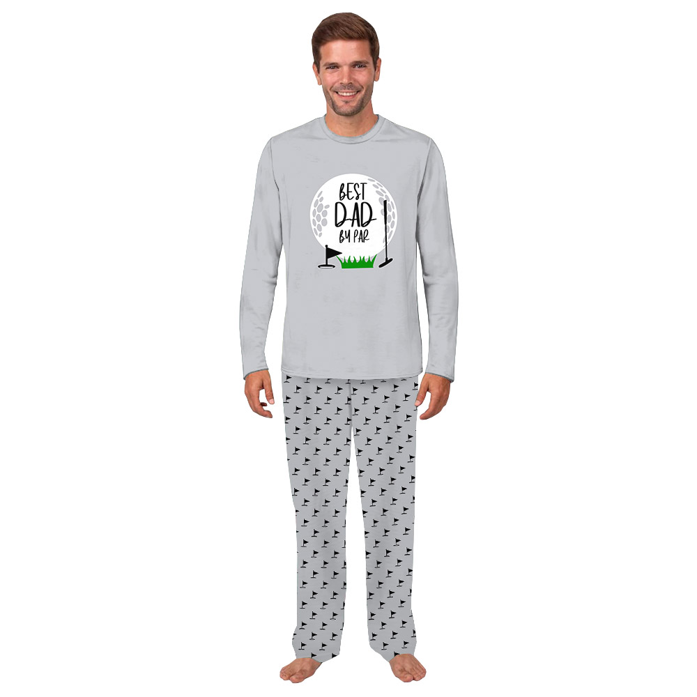 Custom Best Dad Mom By Par Golf Themed Pajamas Custom Best Dad Mom By Par Golf Themed Pajamas
