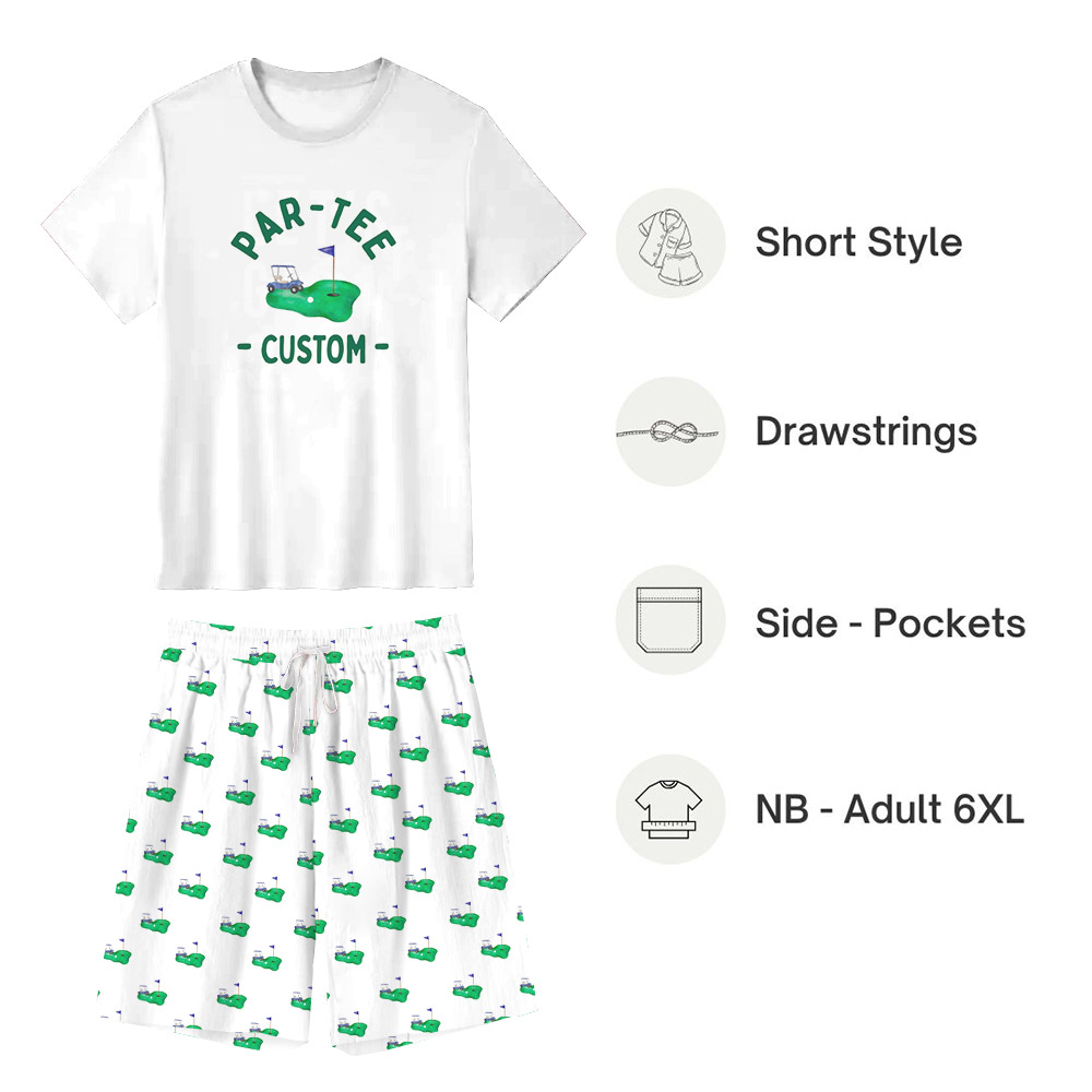 Custom Par-Tee Dada Mama Golf Themed Birthday Pajamas Custom Par-Tee Dada Mama Golf Themed Birthday Pajamas