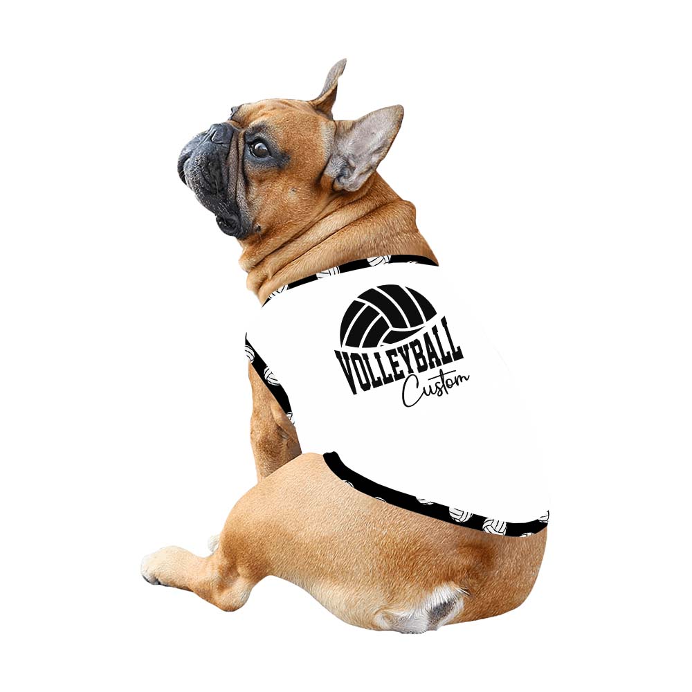 Customizable Volleyball Sport Pajamas With Dog Short Sleeves