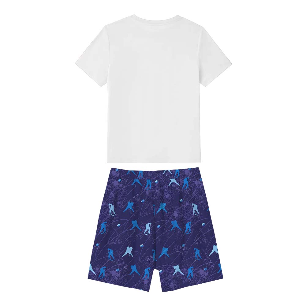 Unique Hockey Family Matching Short Sleeves Pajamas Unique Hockey Family Matching Short Sleeves Pajamas