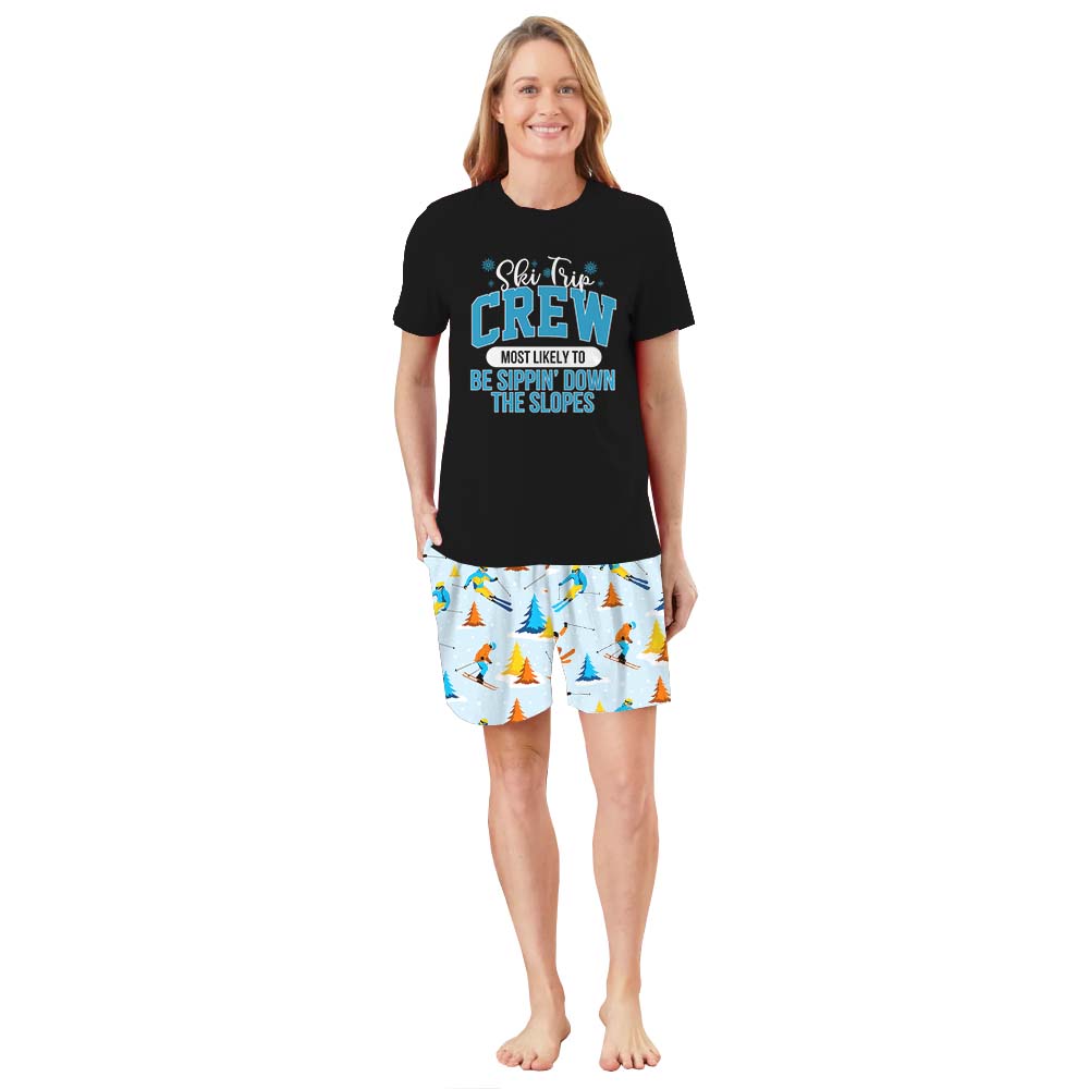Funny Sayings Ski Trip Crew Matching Tops And Shorts Funny Sayings Ski Trip Crew Matching Tops And Shorts